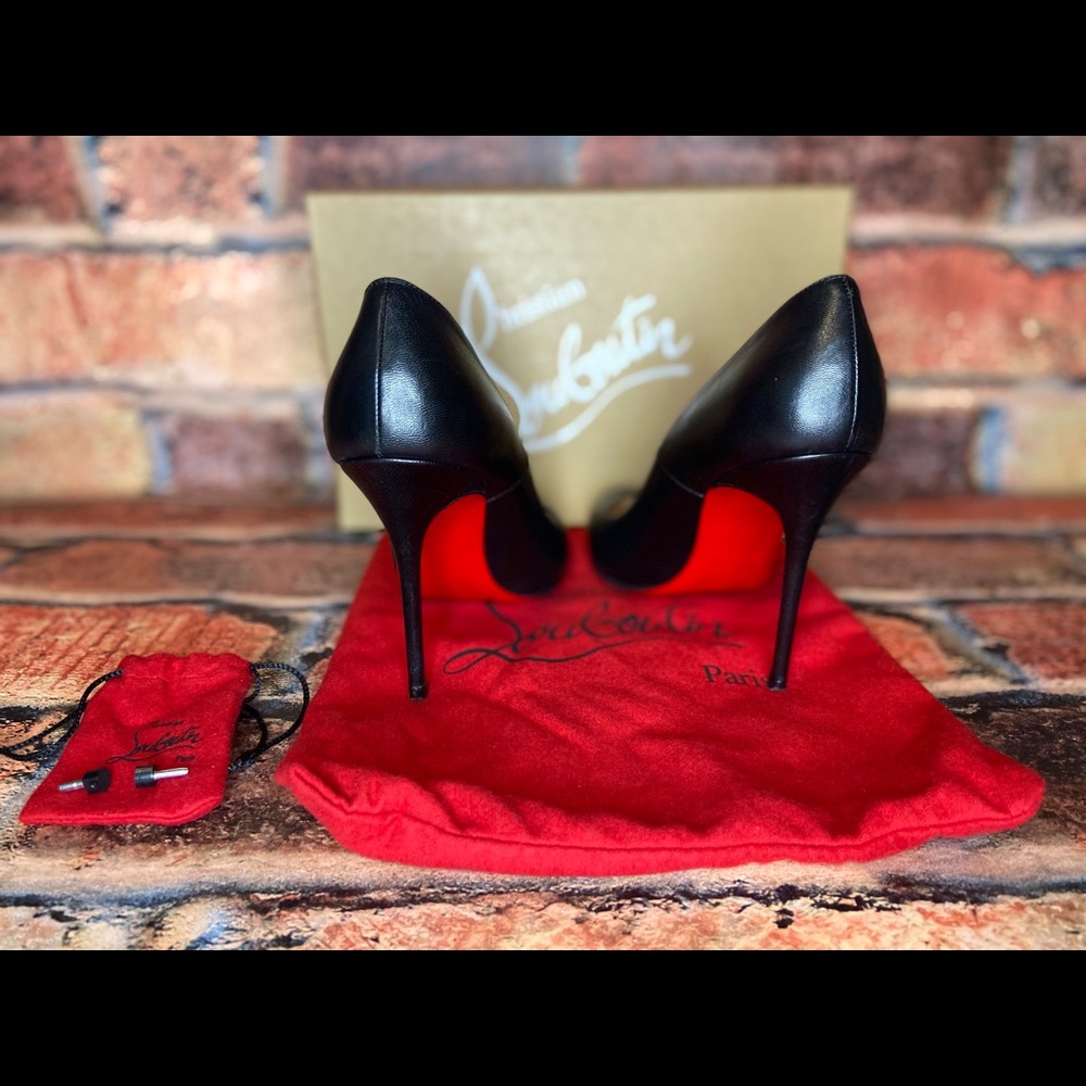 Christian Louboutin Black Leather Pumps - Picture 4 of 10